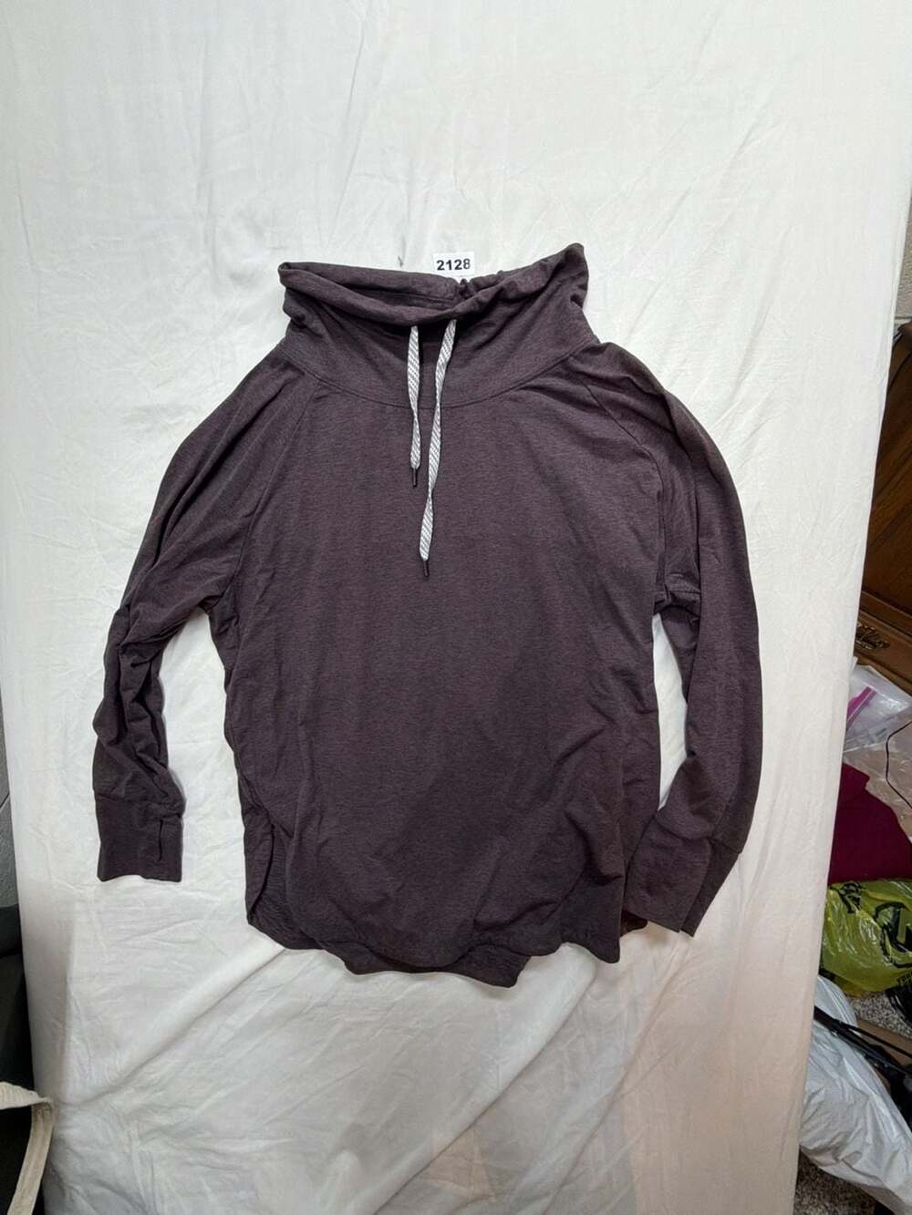 Member's Mark Favorite Soft Funnel Neck Pullover Plum Heather Size XL